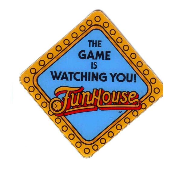 Funhouse Pinball Machine Plastic Promo Game Coaster Original NOS 1990 - Picture 1 of 2
